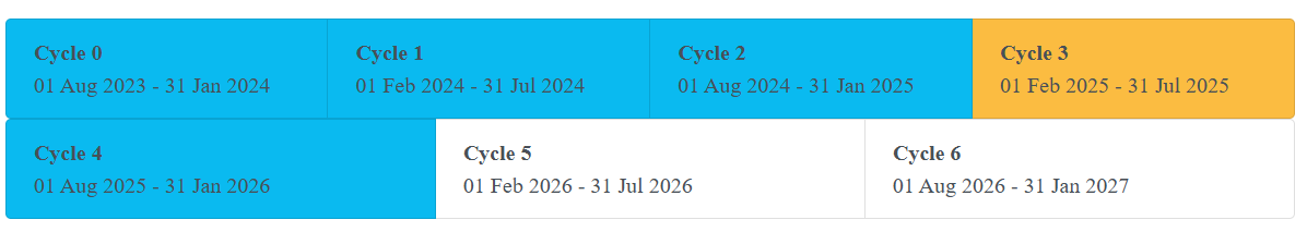 Overview of IAM4NFDI Incubator Cycles
